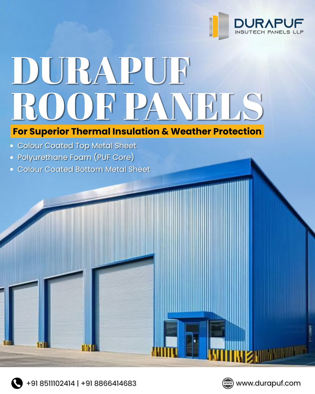7 Durapuf Roof Panels: Superior Thermal Insulation & All-Weather Protection Solution